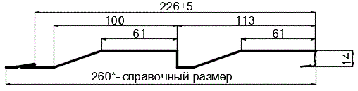 Фото: Сайдинг МП СК-14х226 (ПЭ-01-3011-0.4±0.08мм) в Орехово-Зуево