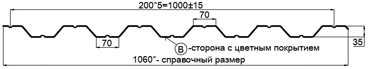 Фото: Профнастил НС35 х 1000 - B (PURETAN-20-8017-0.5) в Орехово-Зуево