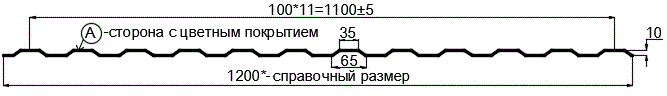 Фото: Профнастил МП10 х 1100 - A (ПЭ-01-3005-0.65) в Орехово-Зуево