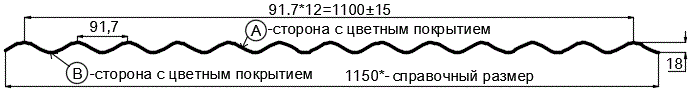 Фото: Профнастил МП18 х 1100 - A (ECOSTEEL_MA_Д-12-Античный Дуб-0.45) в Орехово-Зуево