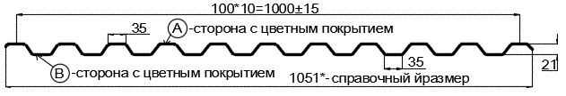 Фото: Профнастил С21 х 1000 - A (ECOSTEEL_MA_Д-12-Античный Дуб-0.45) в Орехово-Зуево