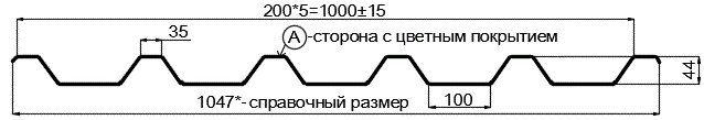 Фото: Профнастил С44 х 1000 - A (PureTech_Mat-20-7024-0.5) в Орехово-Зуево